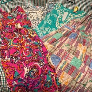 Lot of 4 Lilly Pulitzer and Vineyard Vines dresses